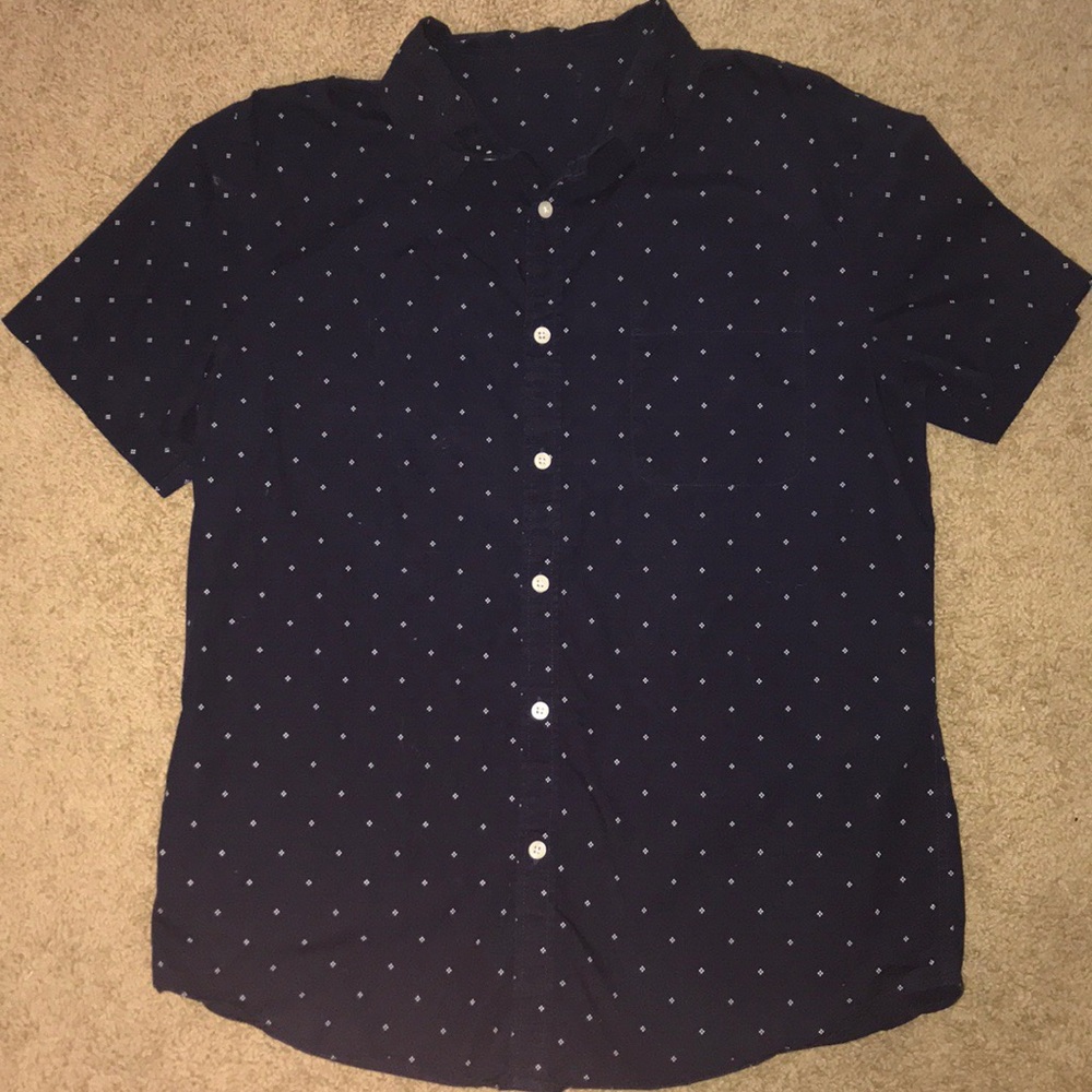 Forever 21 Navy Short Sleeve with White Diamonds